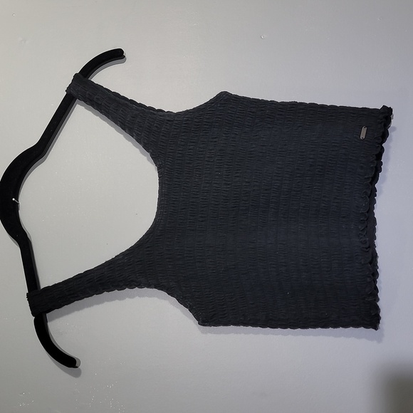 HOLLISTER Stretch Cropped Black Tank Top - Picture 1 of 5